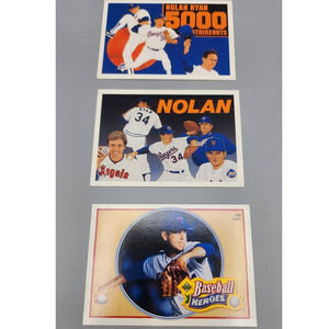 Nolan Ryan 5000 Strikeouts, Baseball Heros and Nolan Baseball Cards